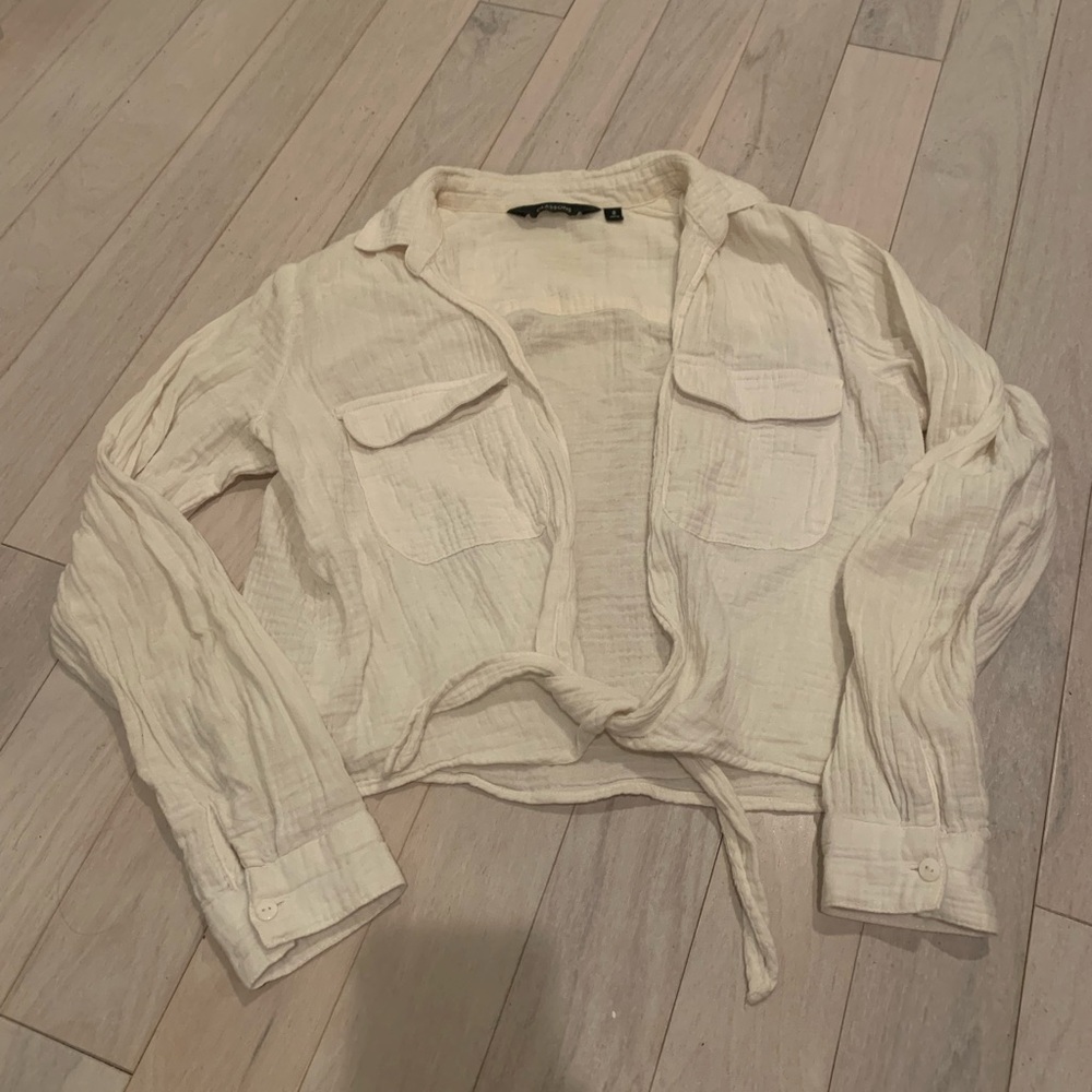 Glassons 100% Cotton Tie-Front Shirt